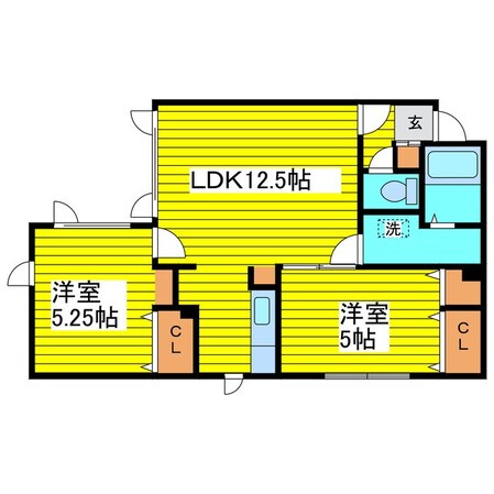 環状通東駅 徒歩8分 2階の物件間取画像